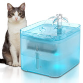 Jinou Cat Water Fountain - Made With Premium Quality Acrylic Glass - Pet Water Fountain With 3 Litre Water Tank- For Cats, Dogs & Other Pets (SQUARE ACRYLIC). 1 Year Warranty