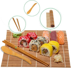 Jinou Sushi Making Kit - Made With Top Notch Quality Bamboo Material - Sushi Maker All-In-One PackageWith Premium Quality Bag For Easy Storage (7 Pcs Set)