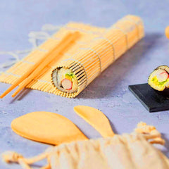 Jinou Sushi Making Kit - Made With Top Notch Quality Bamboo Material - Sushi Maker All-In-One PackageWith Premium Quality Bag For Easy Storage (7 Pcs Set)