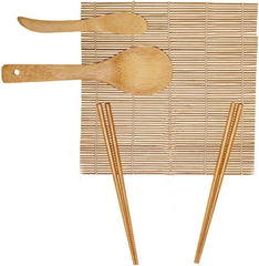 Jinou Sushi Making Kit - Made With Top Notch Quality Bamboo Material - Sushi Maker All-In-One PackageWith Premium Quality Bag For Easy Storage (7 Pcs Set)