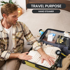 Jinou Steamer Clothes 1500W - Made With Premium Quality Material - 300ml Water Tank - 20 Secs Ultra Fast Heat Up - Wrinkle Remover for All Types of Fabrics - Free Ironing Glove, 1 Year Warranty