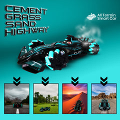 Jinou Remote Control Car - Made with Premium Quality plastic with high power 4WD Dual Motor – Kids toys Car with Remote Control and Smart Watch Gesture Control with Finger