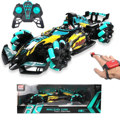 Jinou Remote Control Car - Made with Premium Quality plastic with high power 4WD Dual Motor – Kids toys Car with Remote Control and Smart Watch Gesture Control with Finger