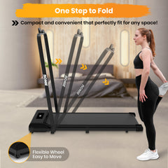 Jinou Tredmill / Walking Pad - Made with Upgraded Electronics and Premium Quality Aluminium and Pvc Plastic – Treadmill with Foldable Handle – For Walking and Running.1 Year Warranty